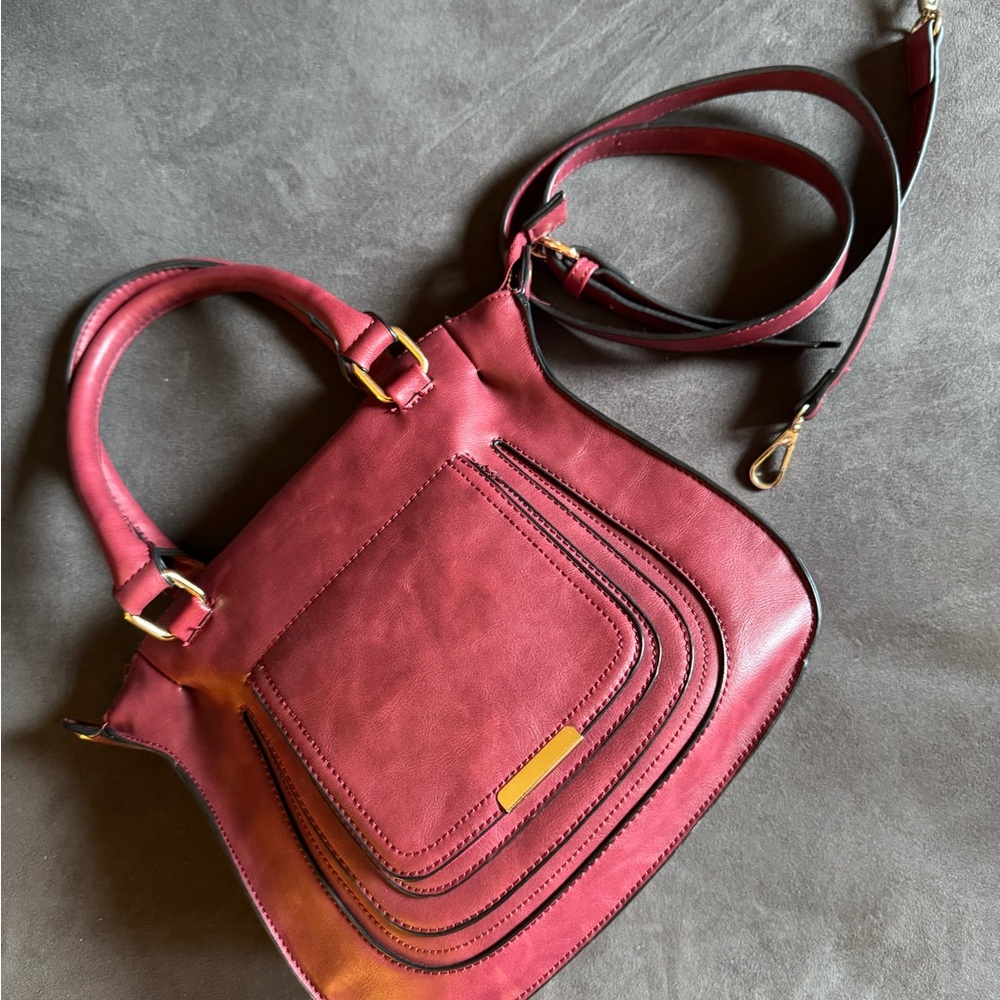 Elegant Burgundy Handbag